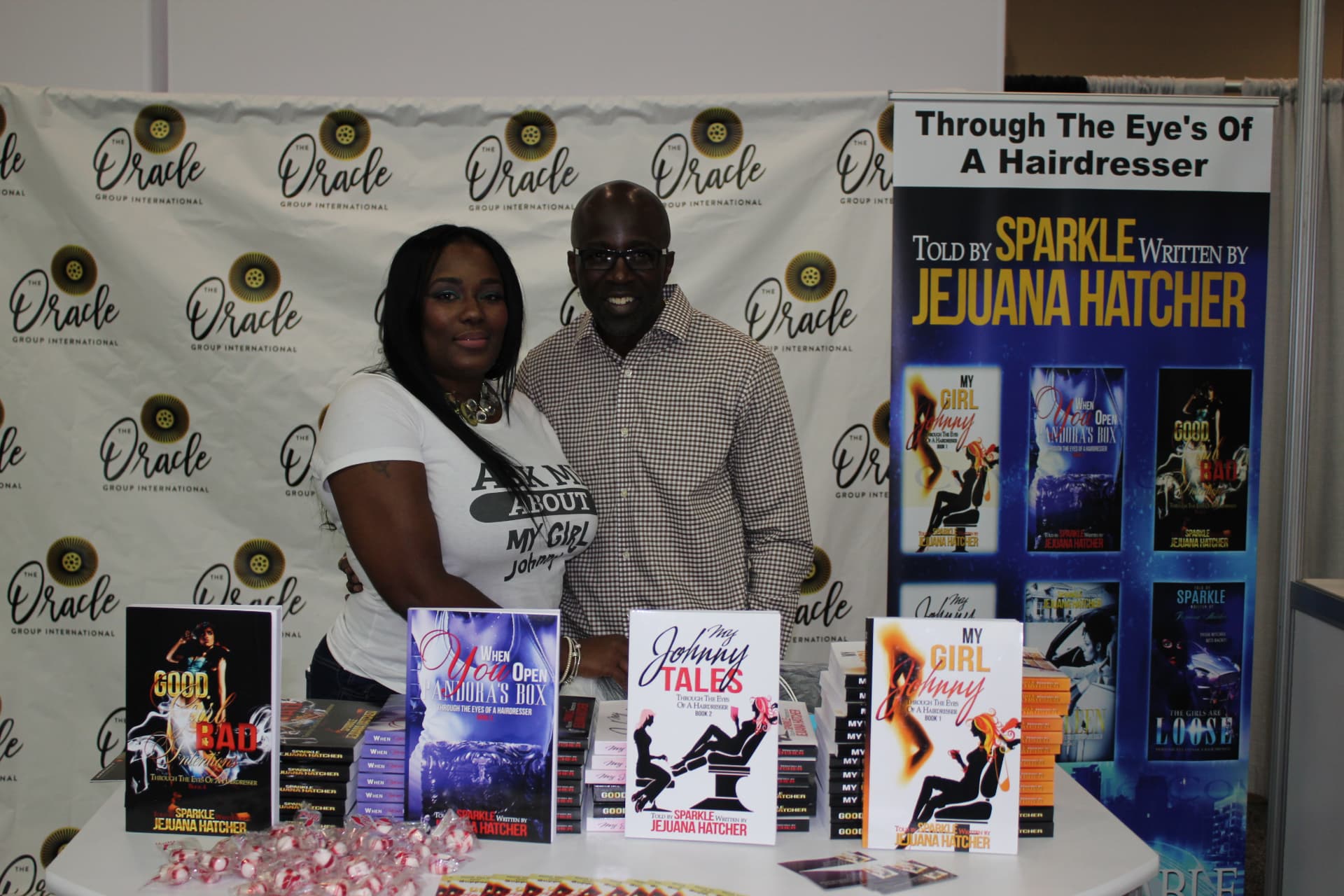 New Era Books authors at a book event table