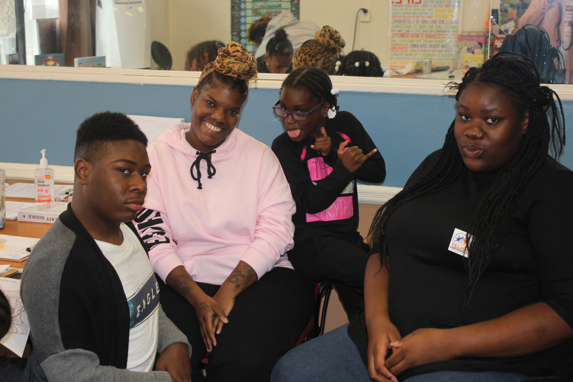 Youth and families together at Village Headquarters
